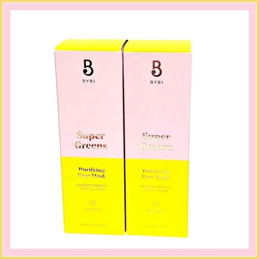 2 x BYBI Super Greens Purifying Face Mask 2.0 fl oz Vegan Plant